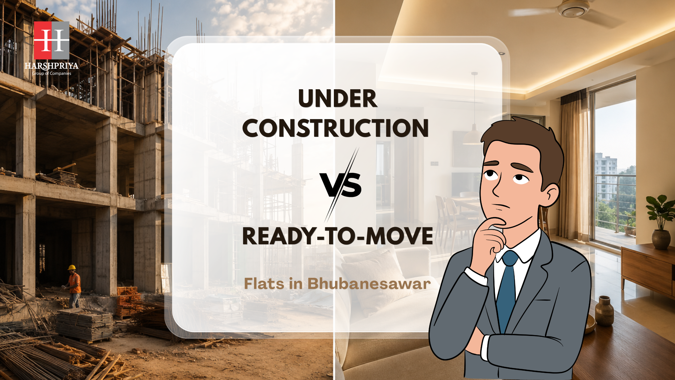 comparision of Under Construction vs ready to move flats in Bhubaneswar