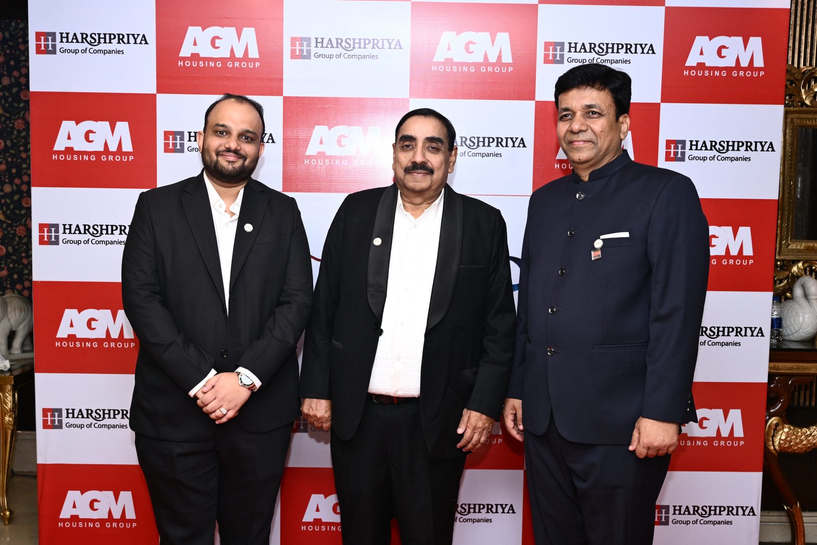 Mr.Chetan Tekariwal - Founder, MD of Best Builder in Bhubaneswar - Harshpriya Group , Mr. Harsh Tekariwal - Director of Harshpriya Group & Mr.Binod Agarwal at launch event of Qala